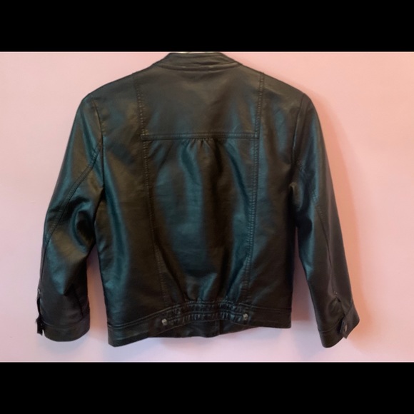 River Island Black Leather Jacket - Picture 3 of 4